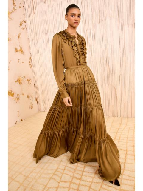 ULLA JOHNSON Gaelle Silk High Waist Maxi Skirt