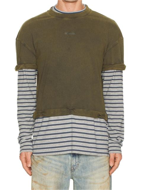 We11done Layered Striped T-Shirt