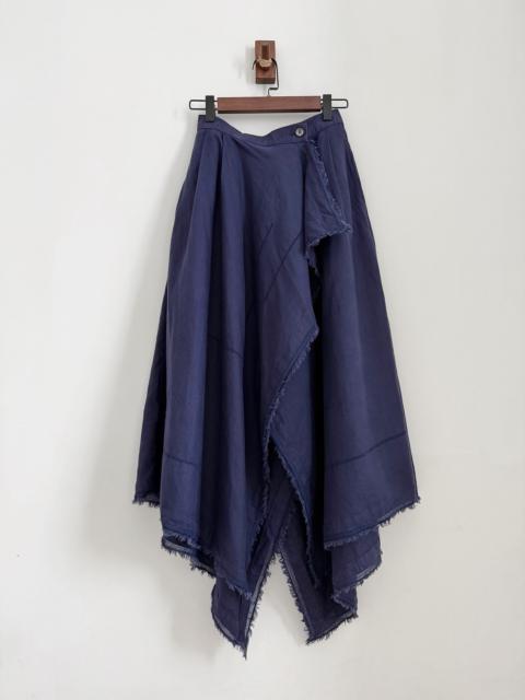 ISSEY MIYAKE Issey Miyake 1980s Asymmetric Cotton Linen Skirt