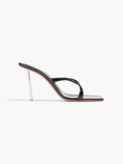 Amina Muaddi Adriana patent-leather mules