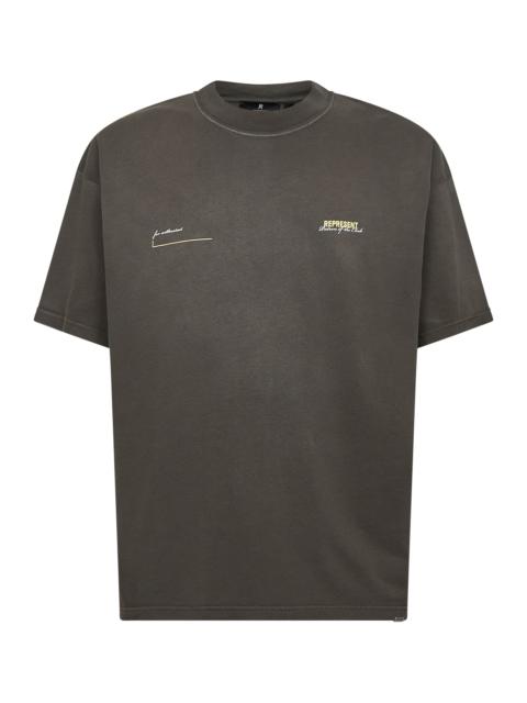 REPRESENT Washed olive Patron Of The Club T-shir