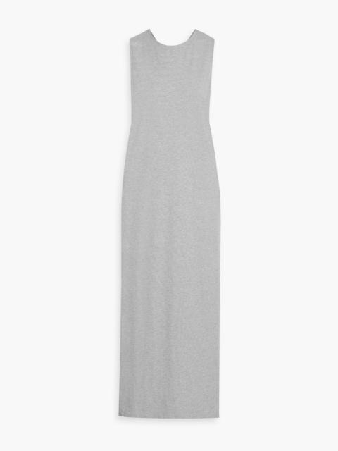 Loulou de Saison Rayna knotted Pima cotton-jersey midi dress