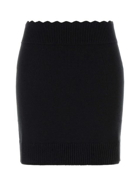 Chloé Chloe Women Black Wool Blend Mini Skirt