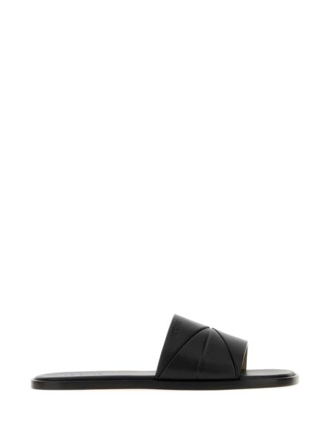 Loewe Loewe Men Black Leather Slippers