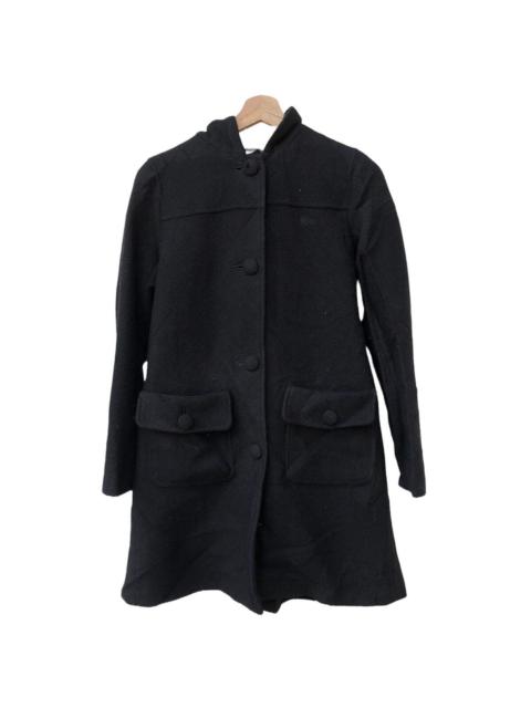 LACOSTE Lacoste Long Coat Hoodie Jacket Black Logo