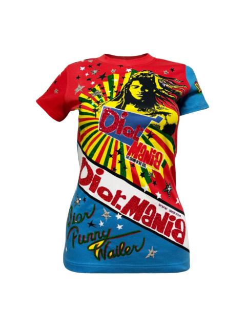 Dior CHRISTIAN DIOR Spring 2004 Rasta Mania Bob Marley Sequin & Beaded T-Shirt
