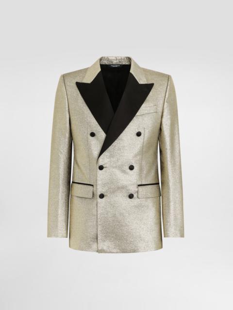 Dolce & Gabbana Double-breasted lamé jacquard tuxedo jacket