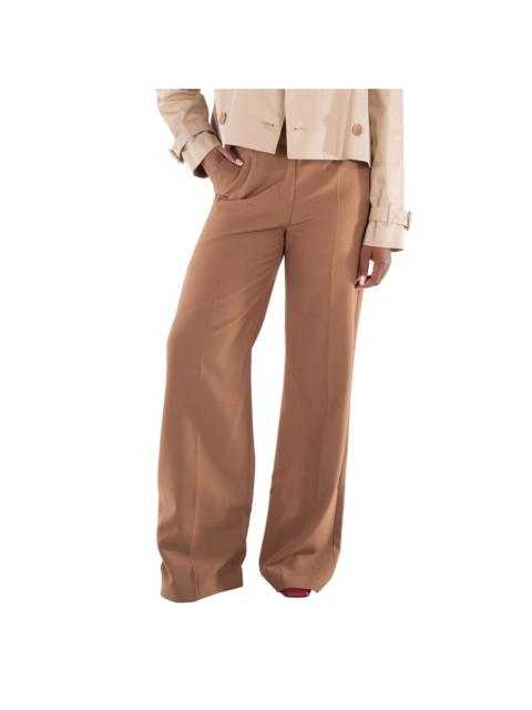 Stella McCartney Stella Mccartney Ladies Tobacco Straight-Leg Wool Trousers