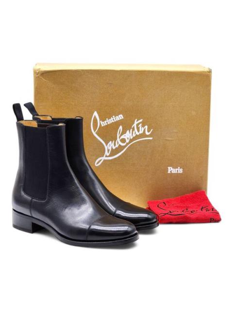 Christian Louboutin Antonio Chelsea Leather Boots - Black EU 39.5 / US 6.5 $1350