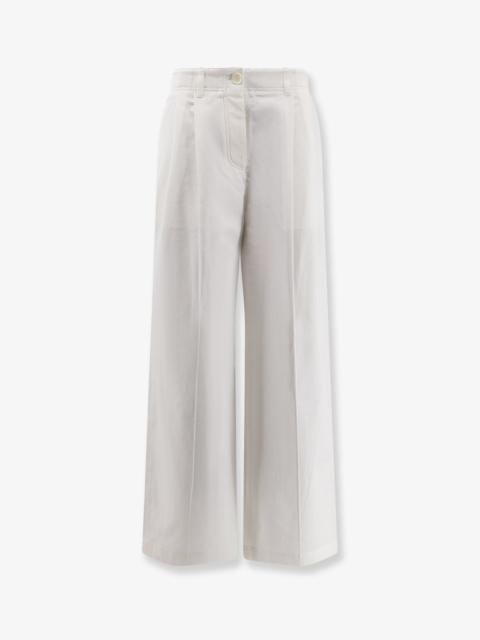 TOTEME Toteme Relaxed Cotton Trousers White