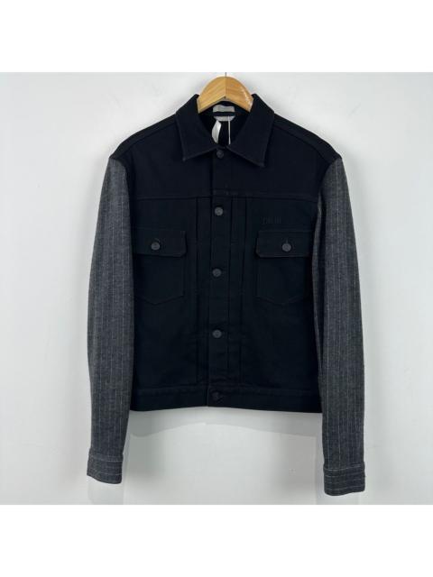 Dior Dior Embroidered Wool Sleeves Denim Jacket