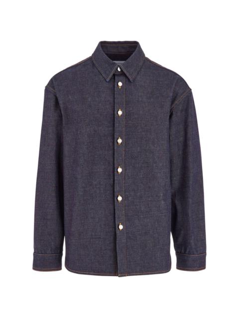 FERRAGAMO Long sleeved denim shirt