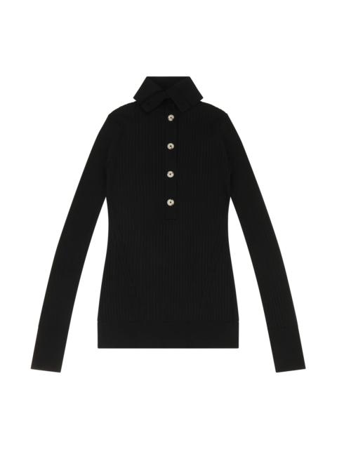 entire studios HIGH NECK HENLEY BLACK