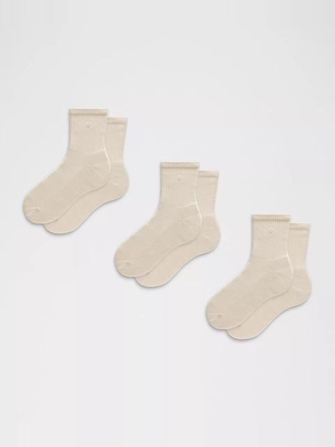 lululemon Unisex Daily Essential Quarter Socks *3 Pack