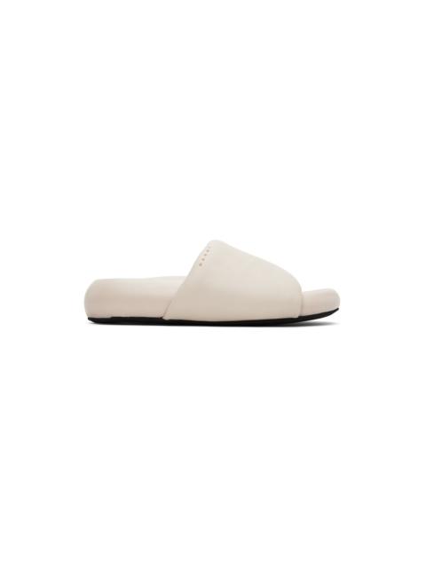 Marni Beige Pouf Sandals