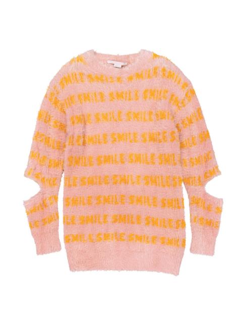 Stella McCartney Stella Mccartney Ladies Pink Fluffy Words Sweater, Brand Size 36 (US Size 2)