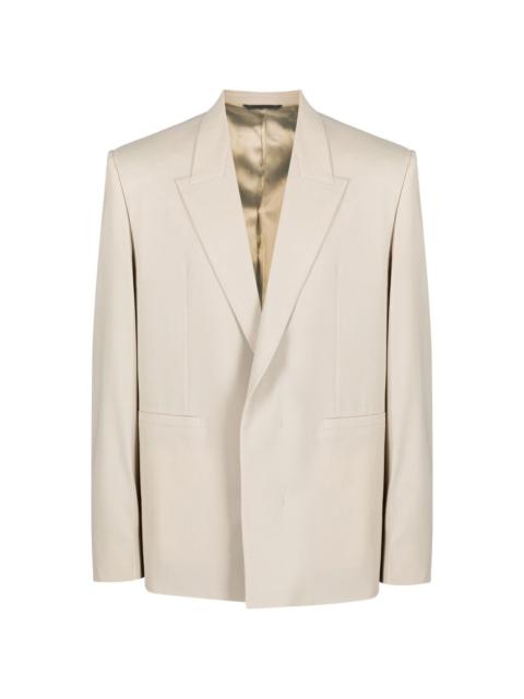overlap lapel oversized jacket