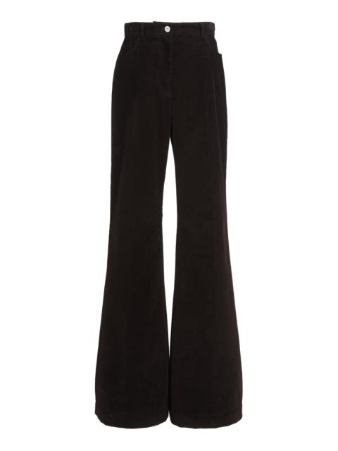 FERRAGAMO Sport Cotton-Blend Flared Pants brown