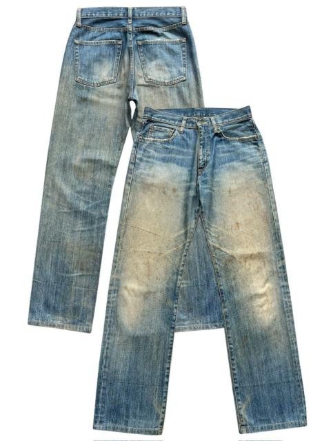 Vintage Uniqlo Wide Baggy Rusty Distressed Denim Jeans 30x31