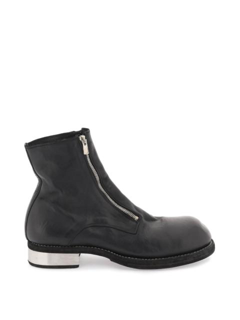 Guidi Leather Double-Zip Ankle Boots Men