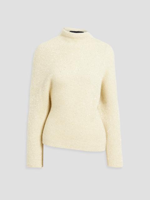 Proenza Schouler Sequined tinsel and knitted turtleneck sweater