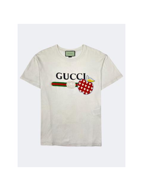 GUCCI F/W 2021 Printed Apple Logo T-Shirt
