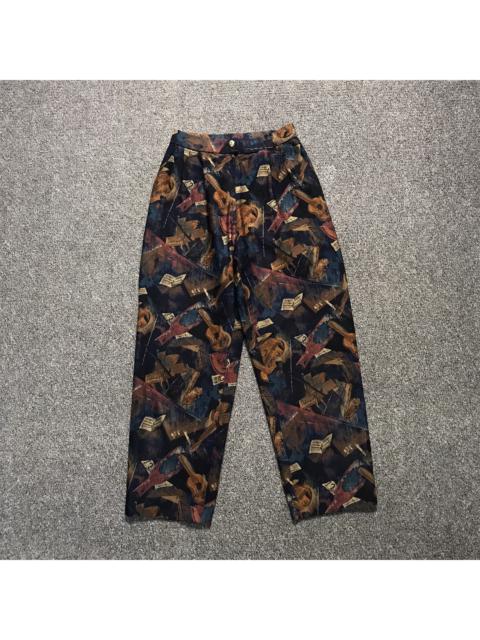 Other Designers Vintage - Vintage Japanese Brand Corduroy Printed Pants