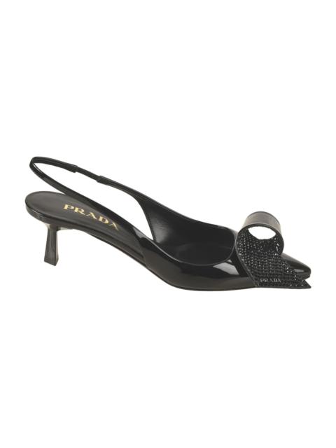 Prada Embellished Slingback Pumps