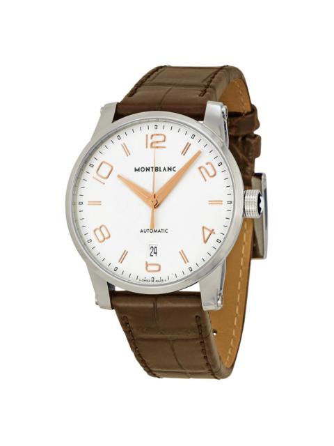 Montblanc Montblanc Timewalker Automatic White Dial Brown Leather Men's Watch 110340