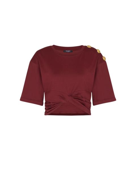 Balmain Cropped tie T-shirt