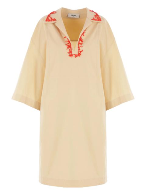 FENDI Fendi Bead-embroidered Cotton Dress