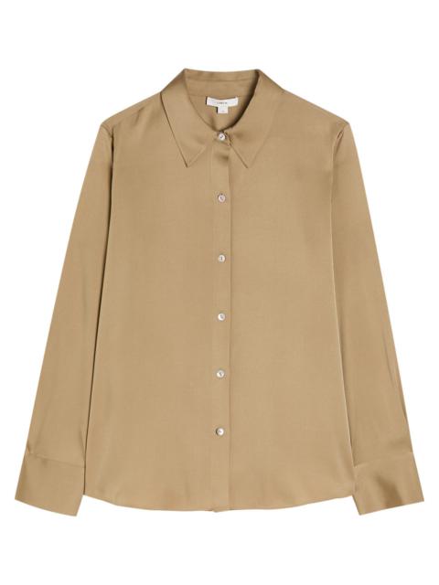 Vince Vince Stretch Silk-blend Shirt