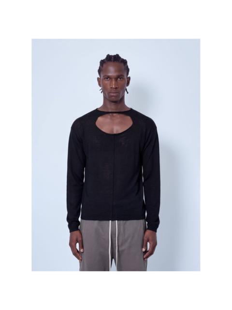 Rick Owens RICK OWENS Cut-Out Detail Black Sweater New & Authentic (Men