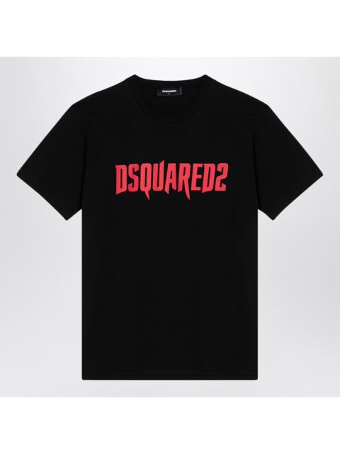 Dsquared2 Black Cotton T Shirt With Logo