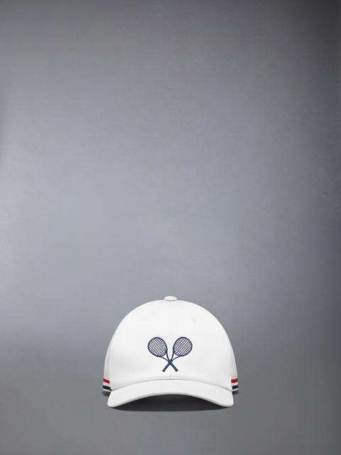 Thom Browne COTTON TWILL TENNIS RACQUET EMBROIDERY BASEBALL CAP