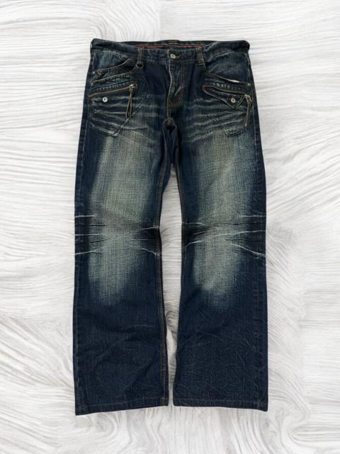 Hysteric Glamour NCFM Nicole Club for Men Distressed Washed Flare Y2K Style