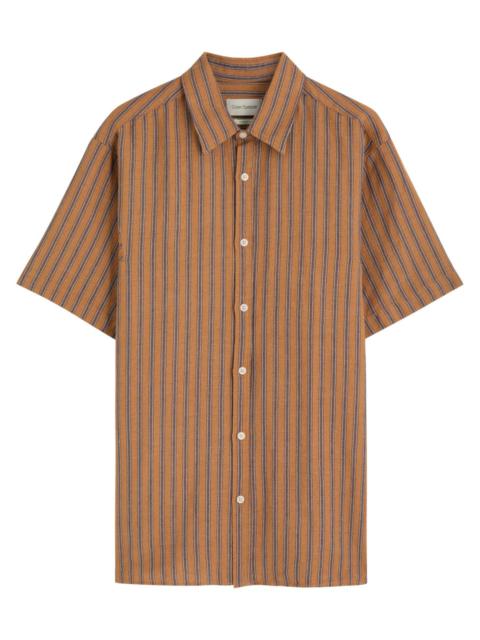 Oliver Spencer Oliver Spencer Gassison Striped Linen-blend Shirt