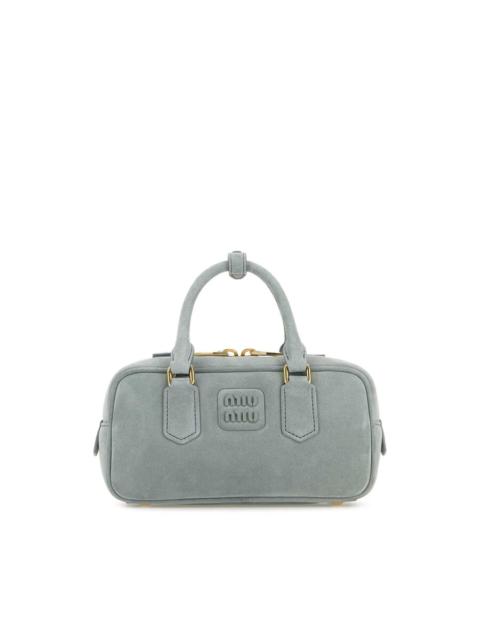 Miu Miu Miu Miu Powder Blue Suede Arcadie Handbag