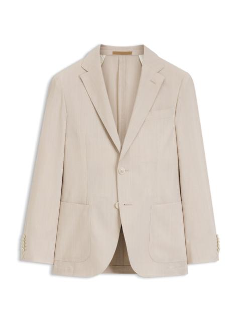 BOSS SLIM-FIT JACKET IN WOOL-BLEND SEERSUCKER