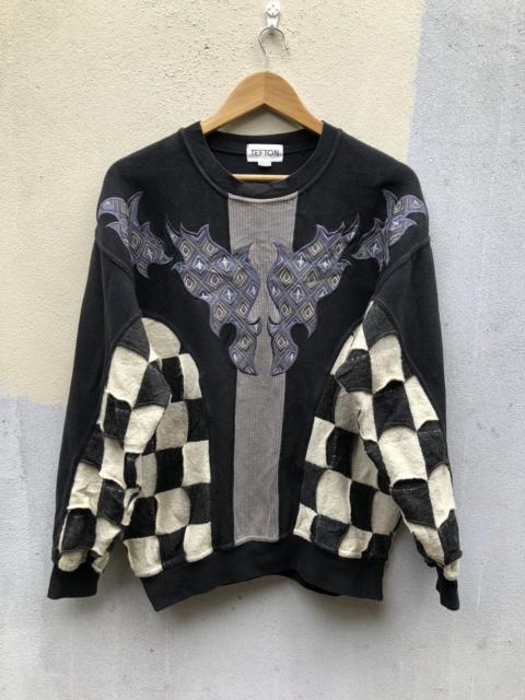 Other Designers Vintage - Tefton Knitwear Checkerboard Black Sweatshirts
