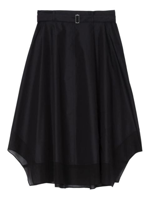 3.1 Phillip Lim Belted Flounce Midi Skirt With Chiffon
