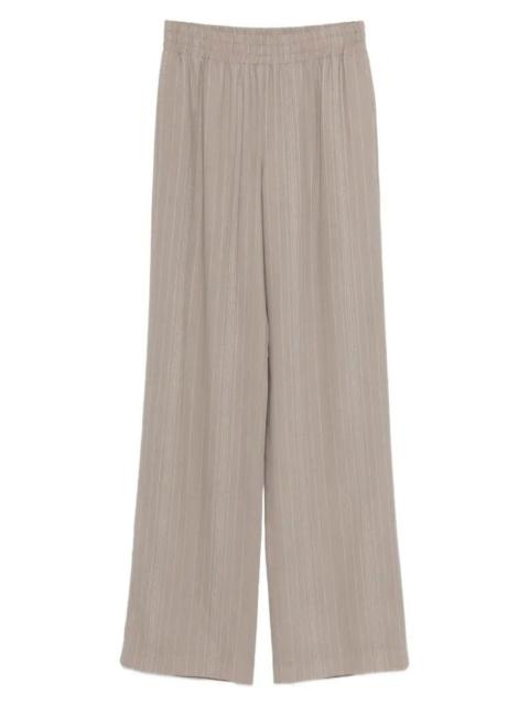 Golden Goose Golden Goose Women Pinstripe Motif And Elasticated Waist Wool Blend Pants
