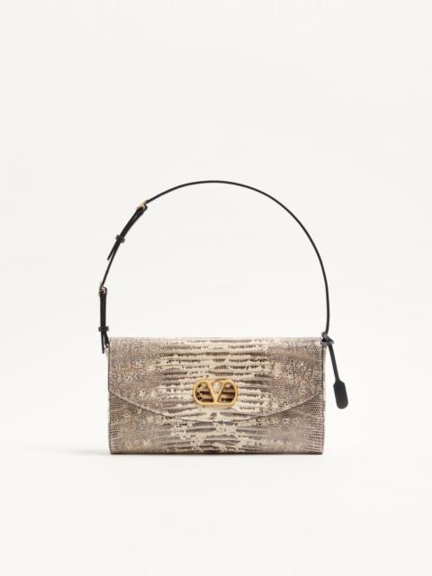 Valentino VALENTINO GARAVANI DEVAIN SMALL SHOULDER BAG IN TEJUS