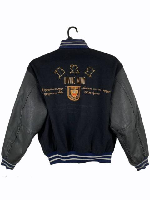 Other Designers Very Rare - Glafton Homme Leather Wool Varsity Jacket