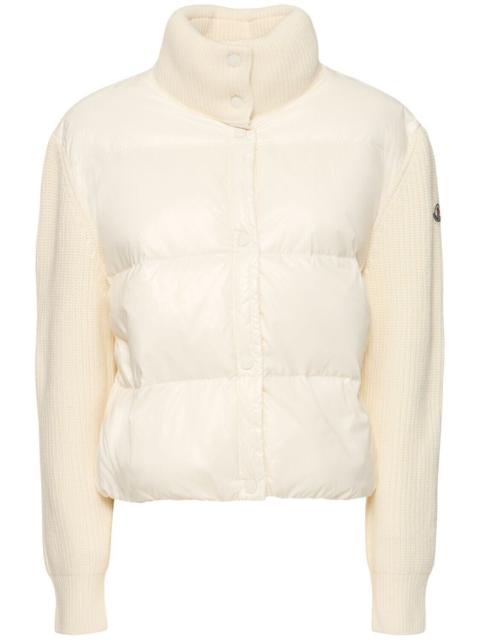 Moncler MONCLER Women's White Wool Down Cardigan New