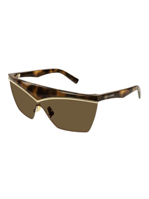 SAINT LAURENT Saint Laurent Ladies Black Shield Sunglasses SL614MASK 002