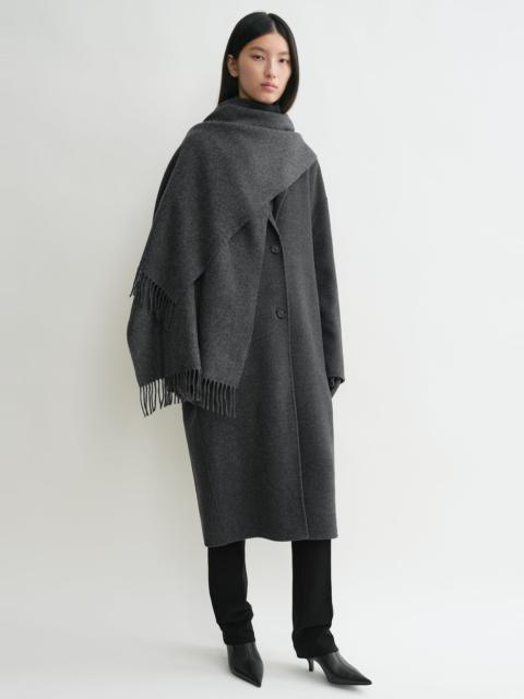 TOTEME Classic wool scarf dark grey mélange