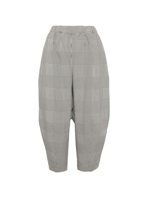 houndstooth tapered trousers