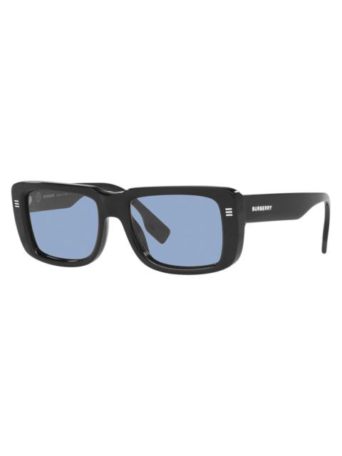 Burberry Burberry Light Blue Rectangular Men's Sunglasses BE4376U 300172 55