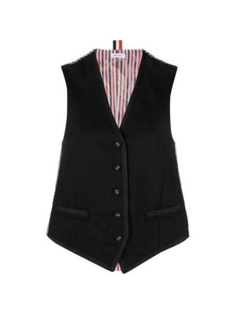 Thom Browne V-neck button-fastening waistcoat